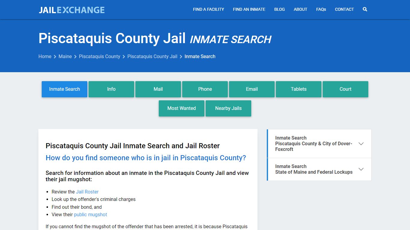 Inmate Search: Roster & Mugshots - Piscataquis County Jail, ME